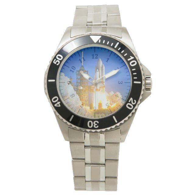Montre Navette spatiale en acier inoxydable Columbia Watc (devant)