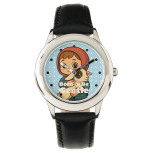 Montre Né pour être doux avec des enfants Pois
