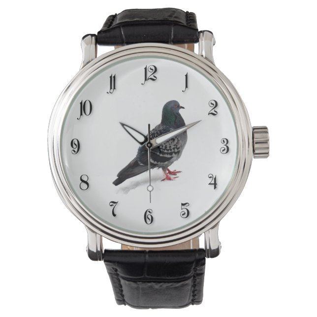 Montre Neige et pigeon (devant)