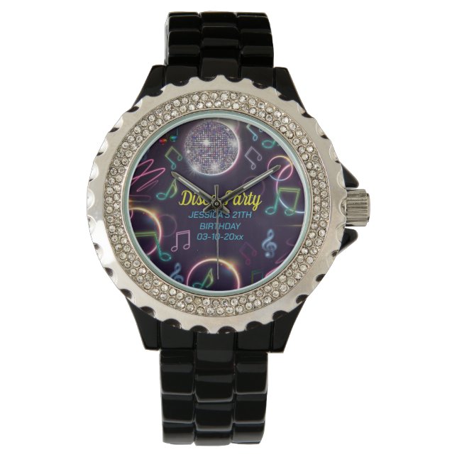 Montre Neon Glow Disco Dance Anniversaire (devant)