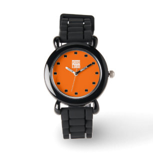 Montre Neon orange - ajoutez votre logo