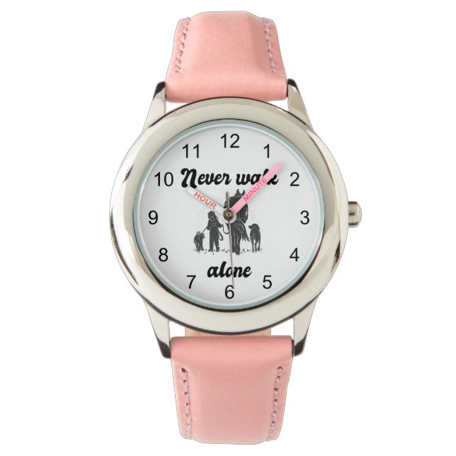 Montre Never Walk Alone – Rustic Animal Lover  (devant)