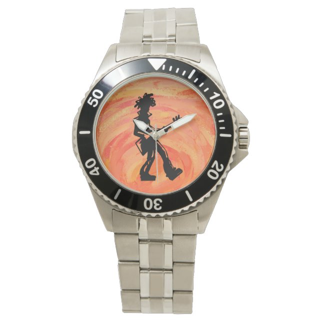 Montre New York Boogie Nights Guitare Orange (devant)