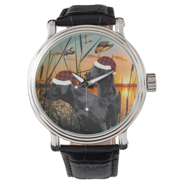 Montre Noël au Labrador noir (devant)