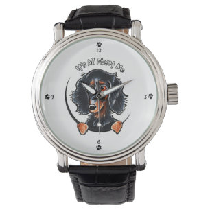 Montre Noir à cheveux longs Tan IAAM de teckel