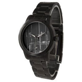 montre noir et blanc bateau abstraite,