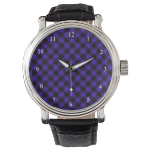 Montre noir et bleu
