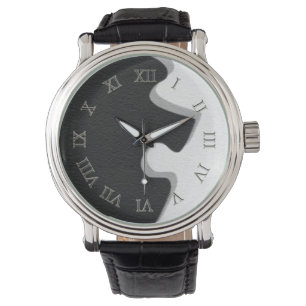 Montre noire de morceau de puzzle