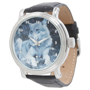Montre noire du bracelet en cuir des hommes