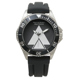 Montre noire protège-couronne pour hommes avec bra
