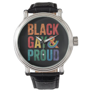 Montre Noirs gays et fiers LGBTQ Noirs queer