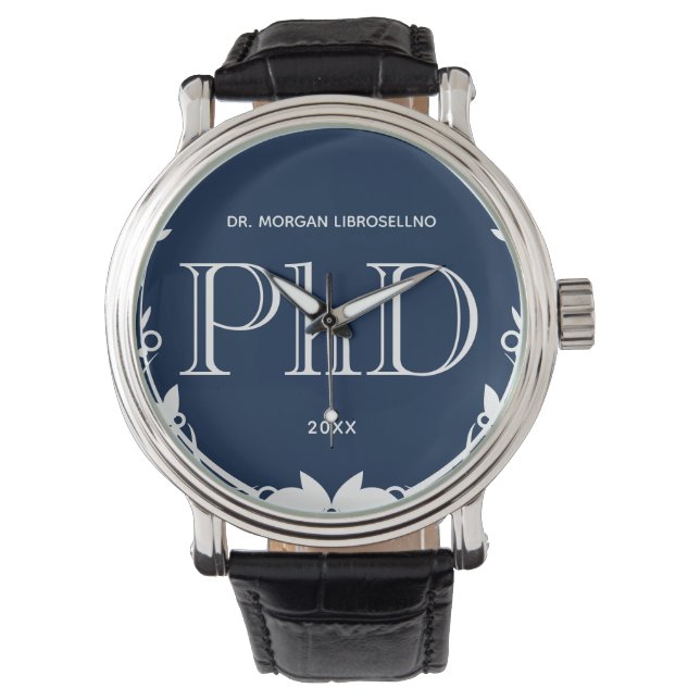 Montre Nom Bleu Doctorat (devant)