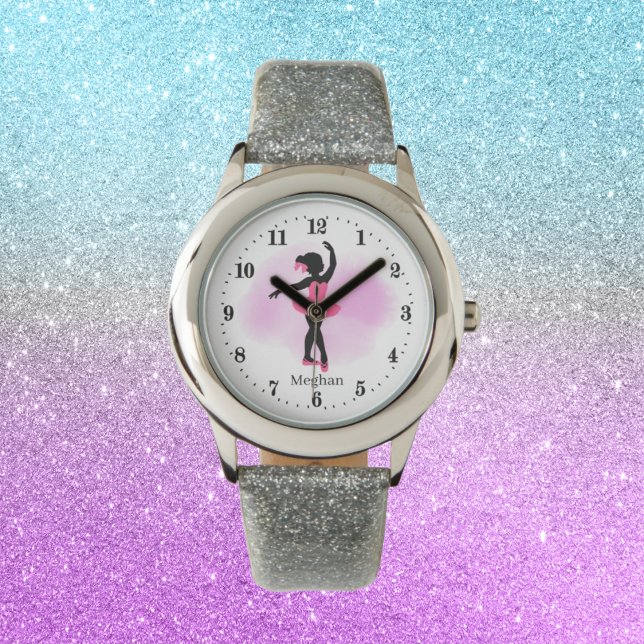 Montre nom d'ajout de ballerine mignonne (Créateur téléchargé)