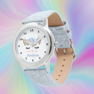 Montre Nom d'ajout de la face du chat mignon