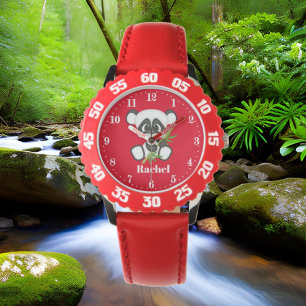 Montre Nom d'ajout pour les petites filles panda