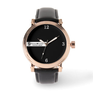 Montre Nom de couple personnalisé Citation d'amour Noir