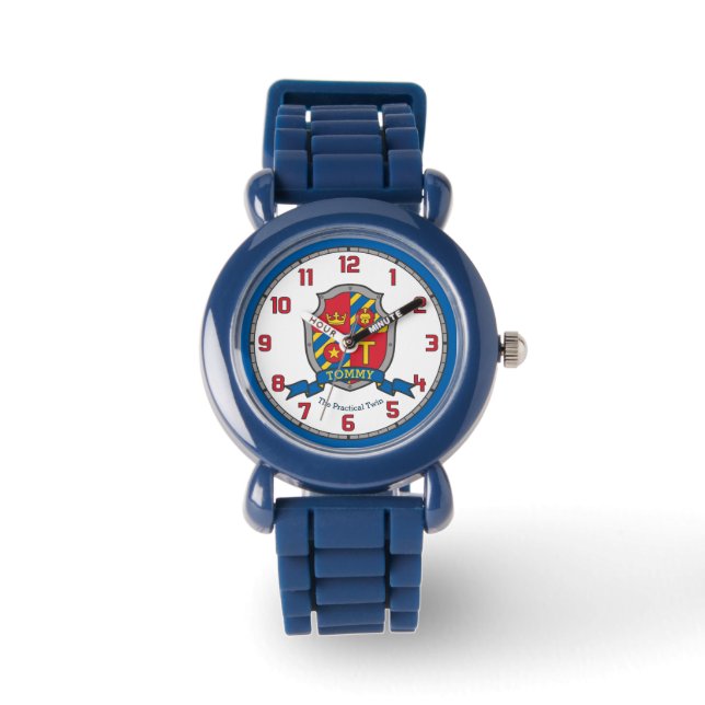 Montre Nom de garçon Tommy signifiant crête rouge bleu ja (Recto)
