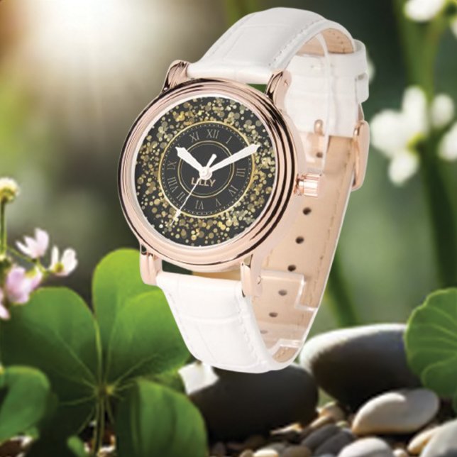Montre Nom de la Personnaliser Mandala Gold Monogramme (Créateur téléchargé)