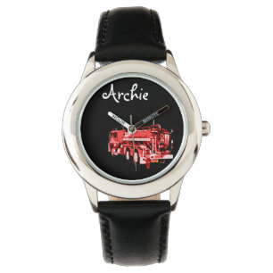 Montre Nom De L'Archie Avec Camion Red Fire,