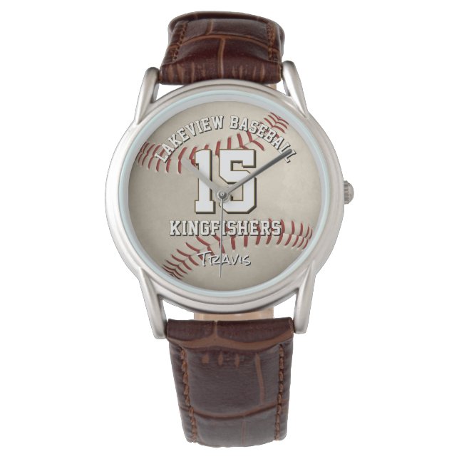 Montre nom de l'équipe de baseball/softball personnalisé (devant)