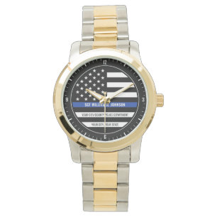 Montre Nom de police personnalisé Agent de police