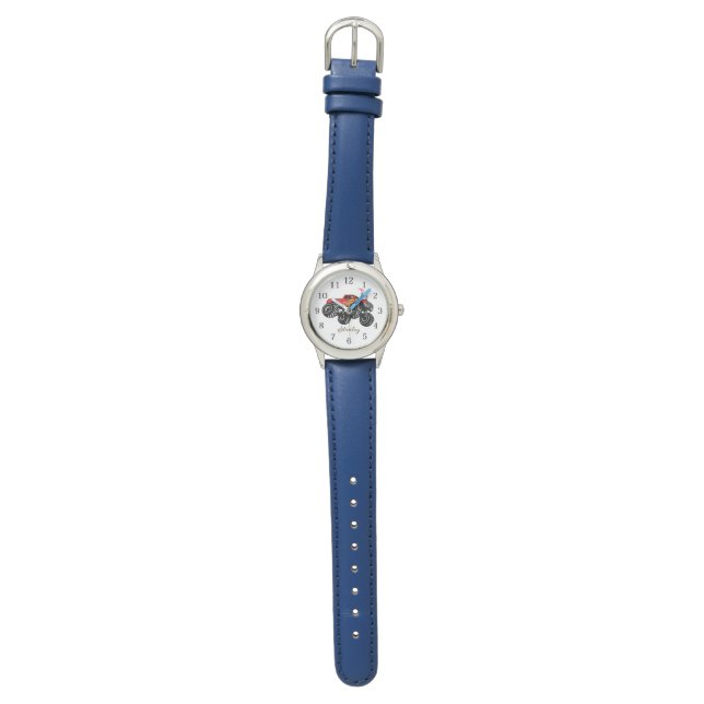 Montre Nom des Garçons Noirs Rouges - Camion Monster Pers (Plat)