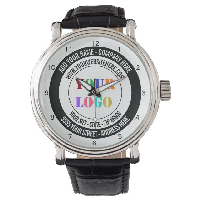 Montre Nom du logo personnalisé Adresse Site Web Concepti (devant)
