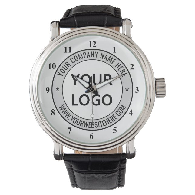 Montre Nom du logo personnalisé Site Web Regarder la soci (devant)