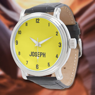 Montre Nom Fille Garçon Femmes Hommes Canaries Jaune mo