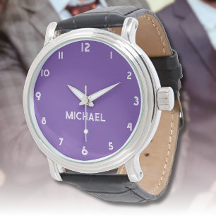 Montre Nom Fille Garçon Femmes Hommes   Royal violet élég
