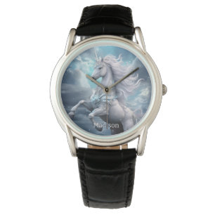 Montre Nom personnalisé belle licorne