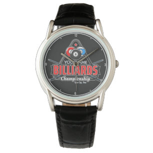 Montre NOM Personnalisé Billard 8 Ball Pool Cue Rack