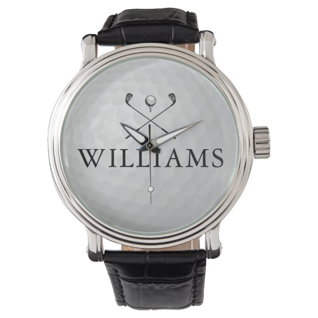 Montre Nom Personnalisé Clubs De Golf Et Bal (devant)