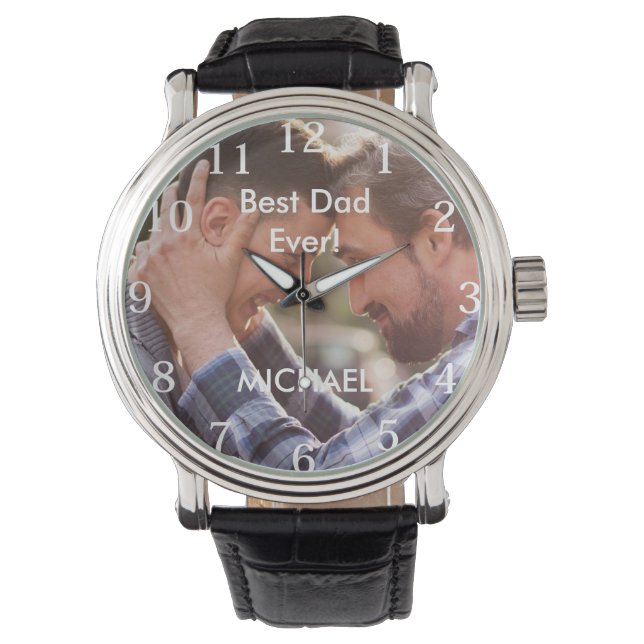 Montre Nom personnalisé de la fête des pères (devant)