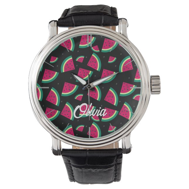 Montre Nom personnalisé de la pastèque (devant)