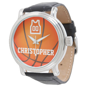 Montre Nom personnalisé et numéro de joueur basketball ts