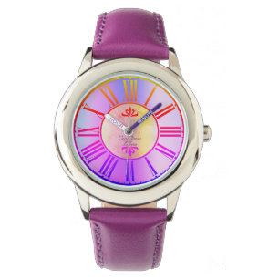 Montre Nom personnalisé Numéros romains Holographique