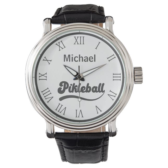 Montre Nom personnalisé Pickleball (devant)