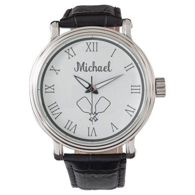 Montre Nom personnalisé Pickleball (devant)