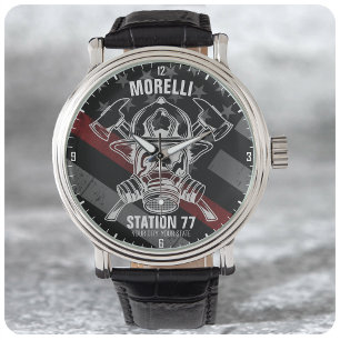 Montre Nom personnalisé Pompier Station du service d'ince