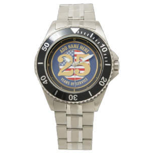 Montre NOM personnalisé Retraite militaire ou policière