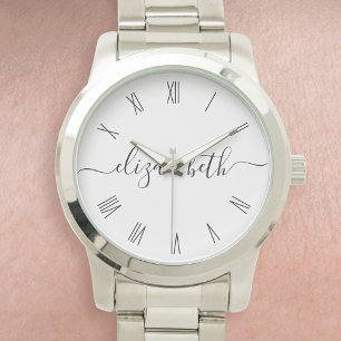 Montre Nom personnalisé Script de calligraphie tendance é