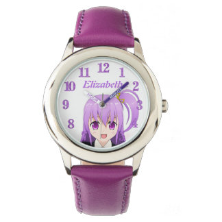 Montre Nom pourpre de la fille Anime