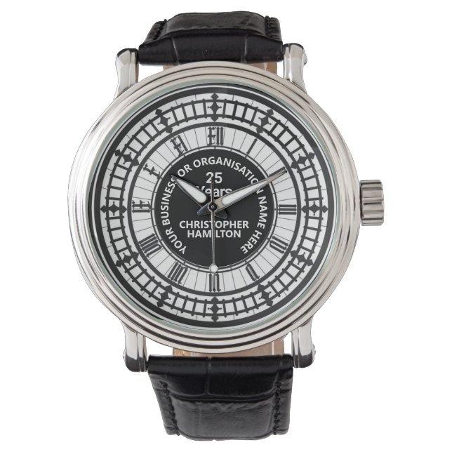 Montre Nombre d'années de service long entreprise ou entr (devant)