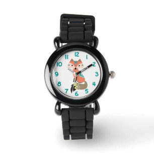 Montre Nombre Turquoise de Renards Tribaux Enfants