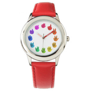 Montre Nombres de langue des signes d'asl de roue de