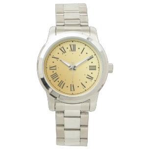 Montre  Nombres Romains Modernes Argent Sarcelle Hommes 