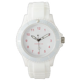 Montre Nommez Votre Femme Sportive White Silicon Watch
