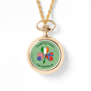Montre Norvège Irlande États-Unis Shamrock Drapeau person