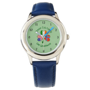 Montre Norvège Irlande États-Unis Trèfle Drapeau Personna